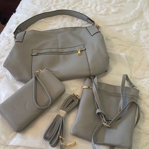 3 piece purse. Grey